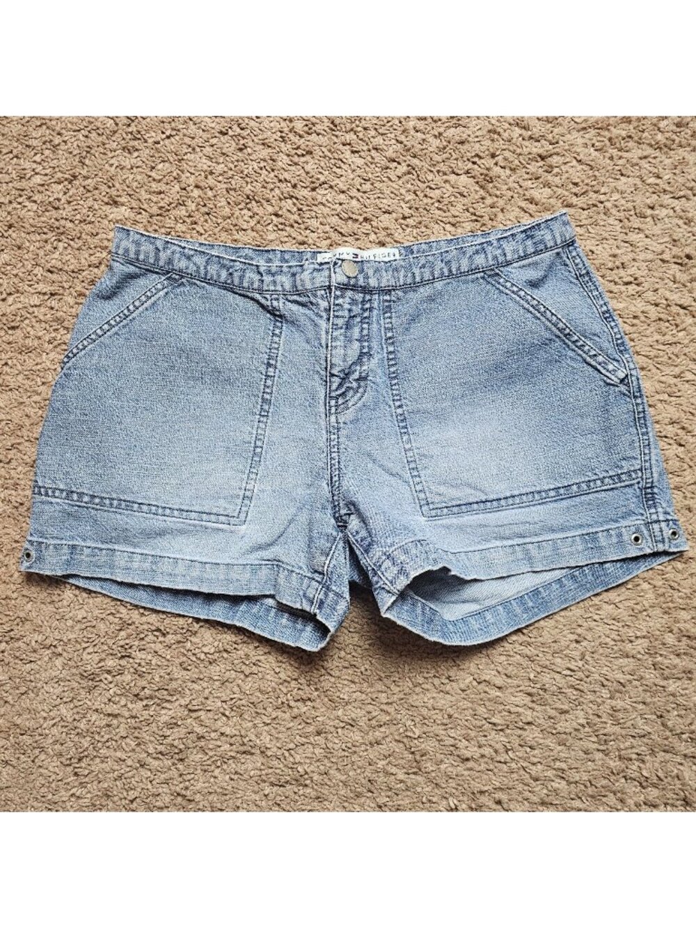Y2K Tommy Hilfiger Denim Shorts Womens 30x3.5 Blue Carpenter Denim Boho Beach